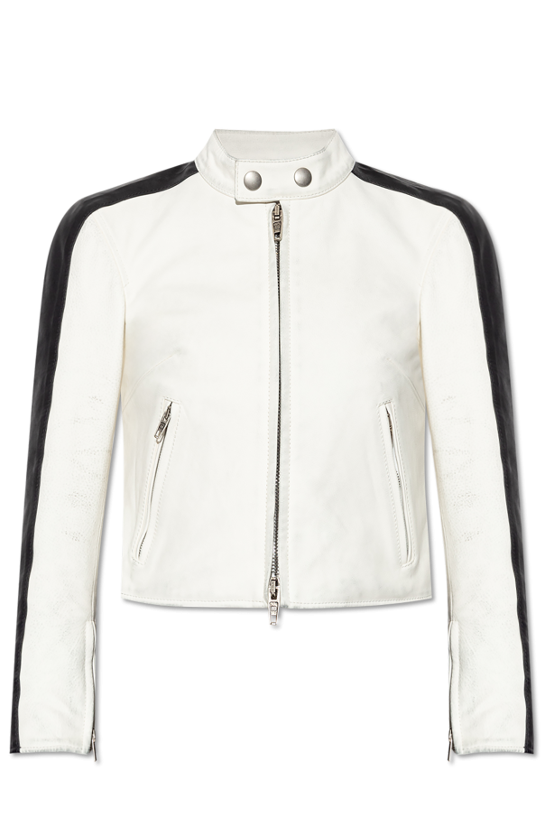 White Leather jacket Balenciaga - Vitkac AS